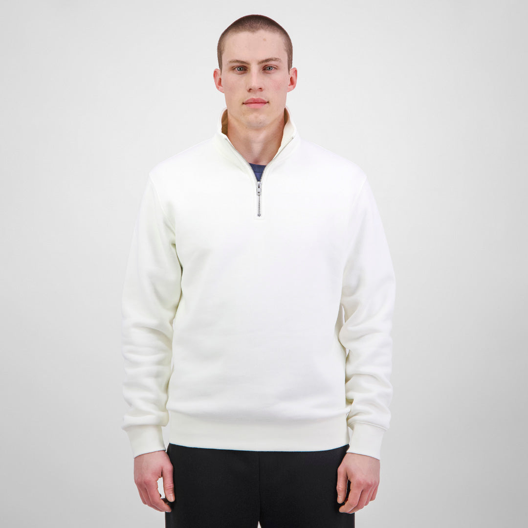 House of Uniforms The Everyday 1/4 Zip Jumper | Mens Goodmates Ecru