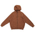 House of Uniforms The Cotton Care Zip Through Hoodie | Mens Ramo Toffee