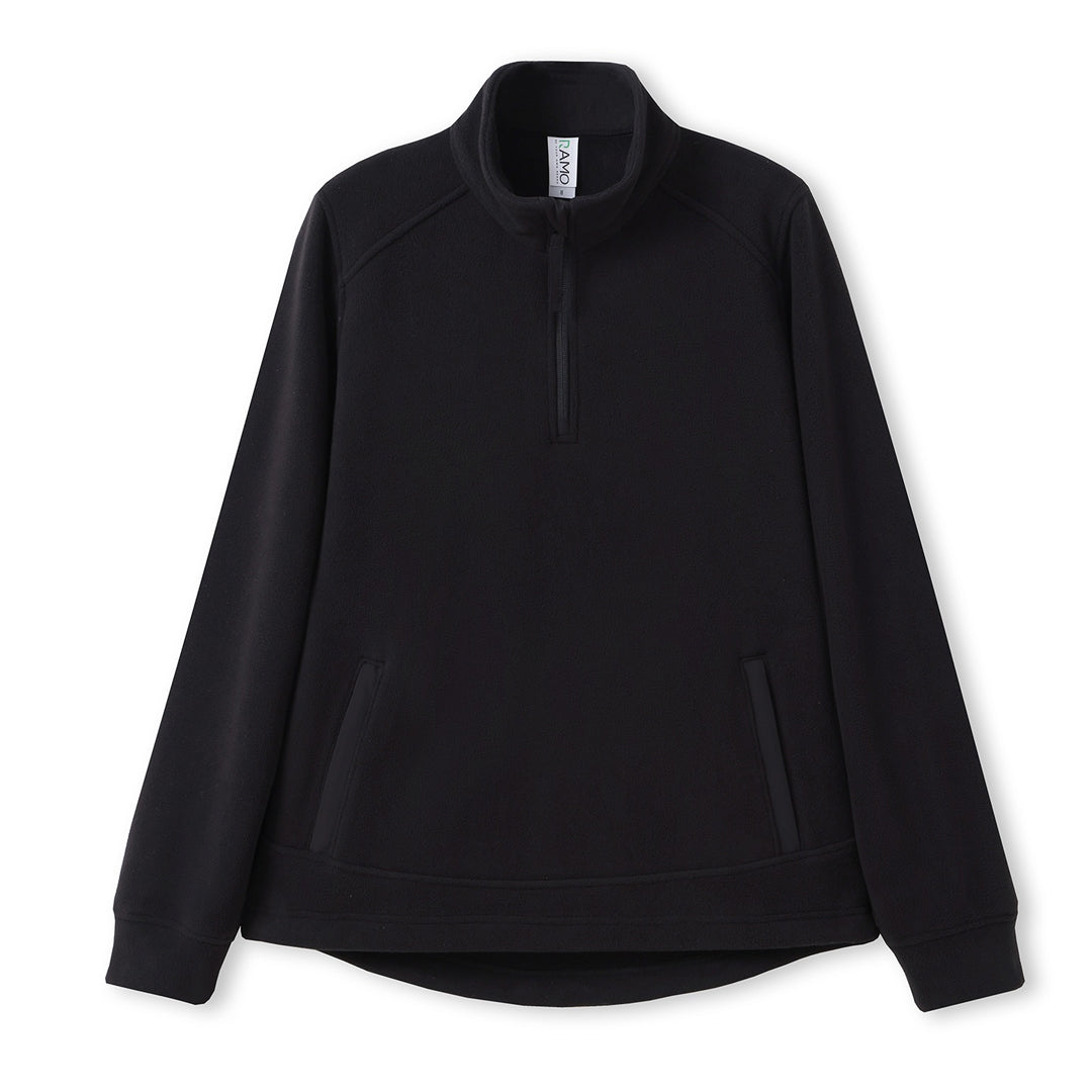 House of Uniforms The Polar Fleece Zip Top | Ladies Ramo Black