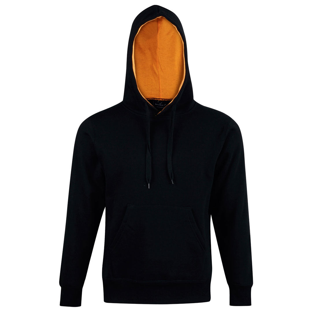 House of Uniforms The Passion Contrast Hoodie | Adults Winning Spirit Black/Gold