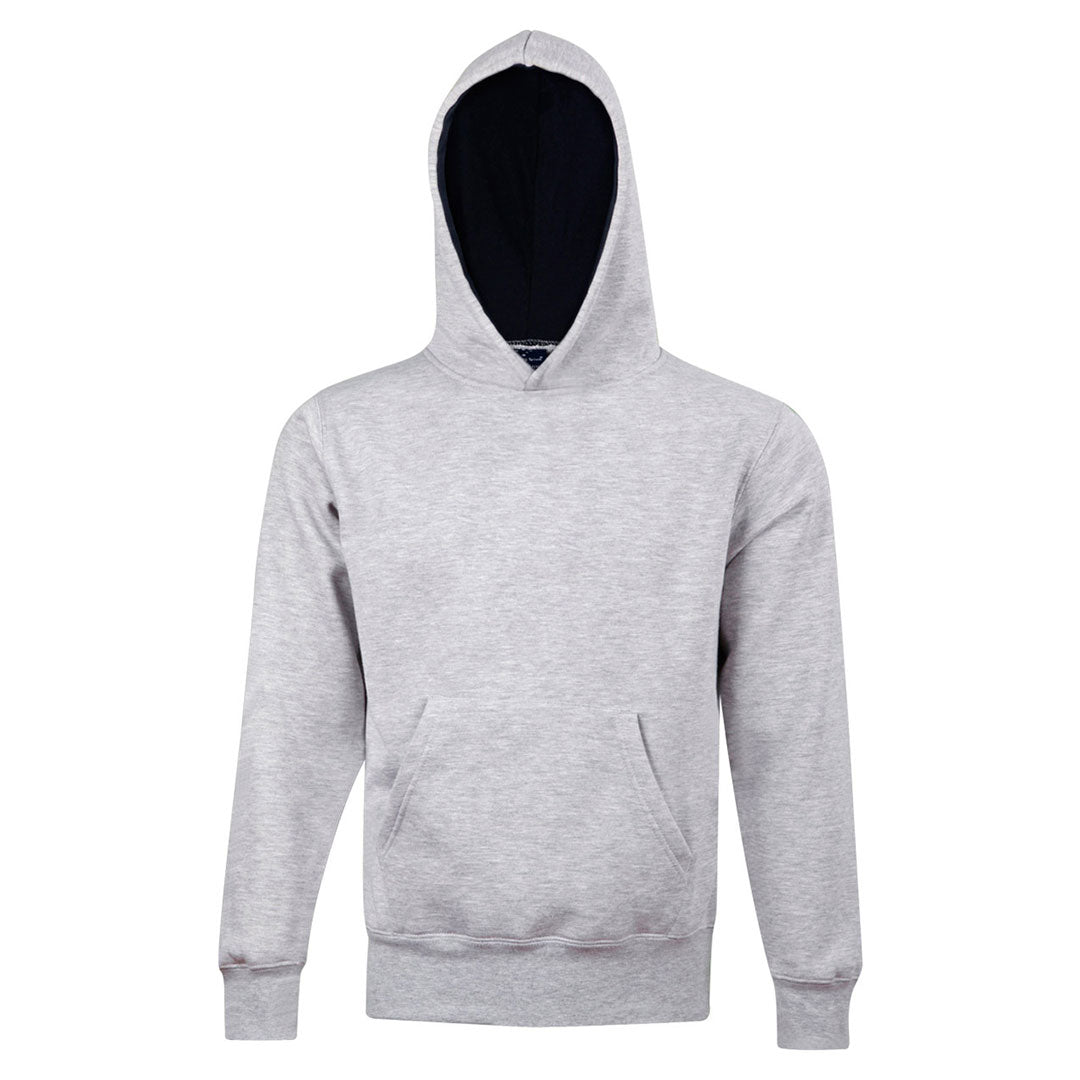 House of Uniforms The Passion Contrast Hoodie | Kids Winning Spirit Grey/Navy