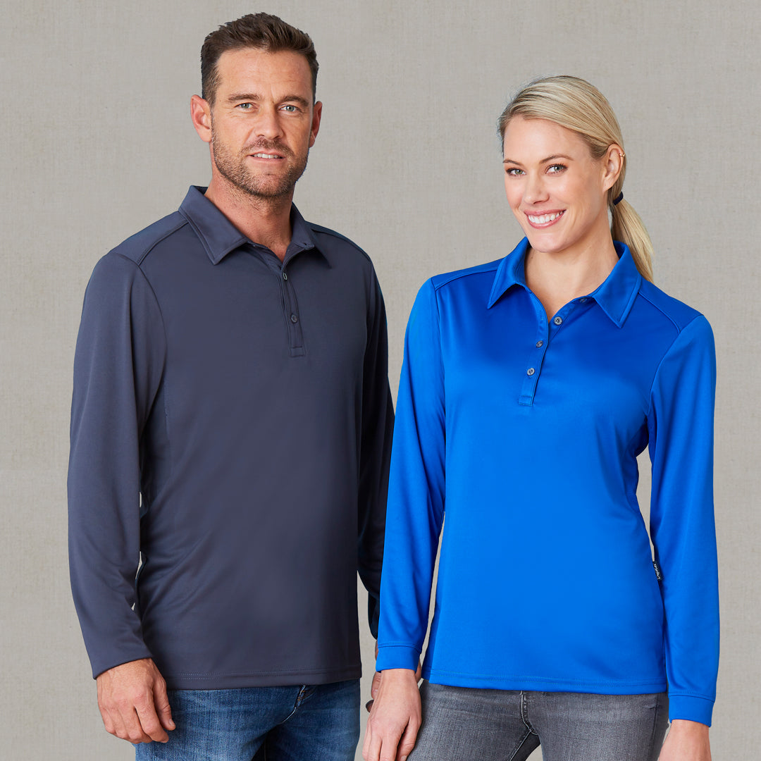 House of Uniforms The Freshen Polo | Mens | Long Sleeve Stencil