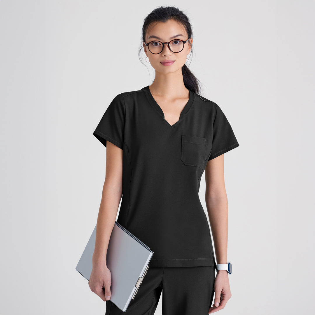 House of Uniforms The Sway Top | Ladies | Greys Anatomy Evolve Greys Anatomy by Barco Black
