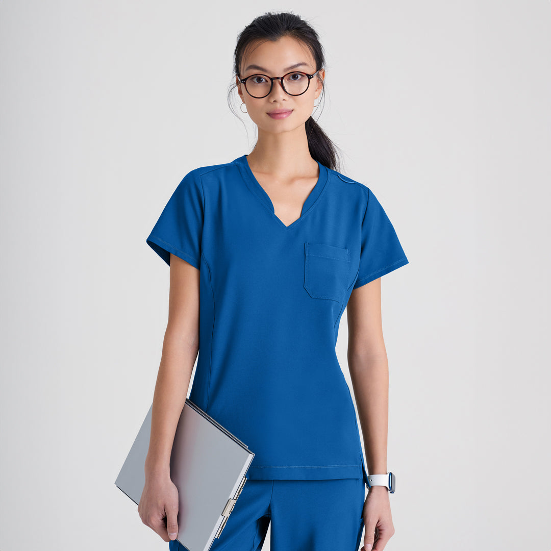 House of Uniforms The Sway Top | Ladies | Greys Anatomy Evolve Greys Anatomy by Barco New Royal