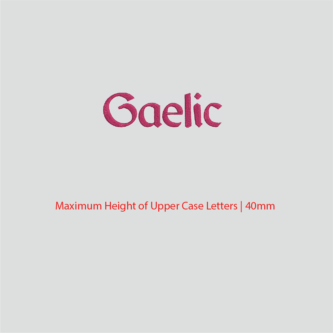 House of Uniforms Embroidery | Personal Names | Medium House of Uniforms Gaelic