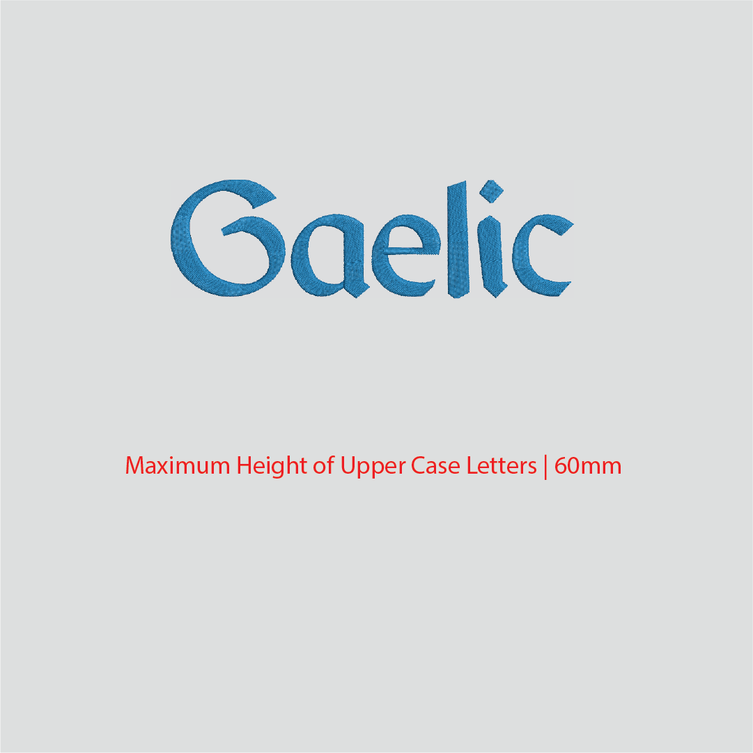 House of Uniforms Embroidery | Personal Names | Large House of Uniforms Gaelic