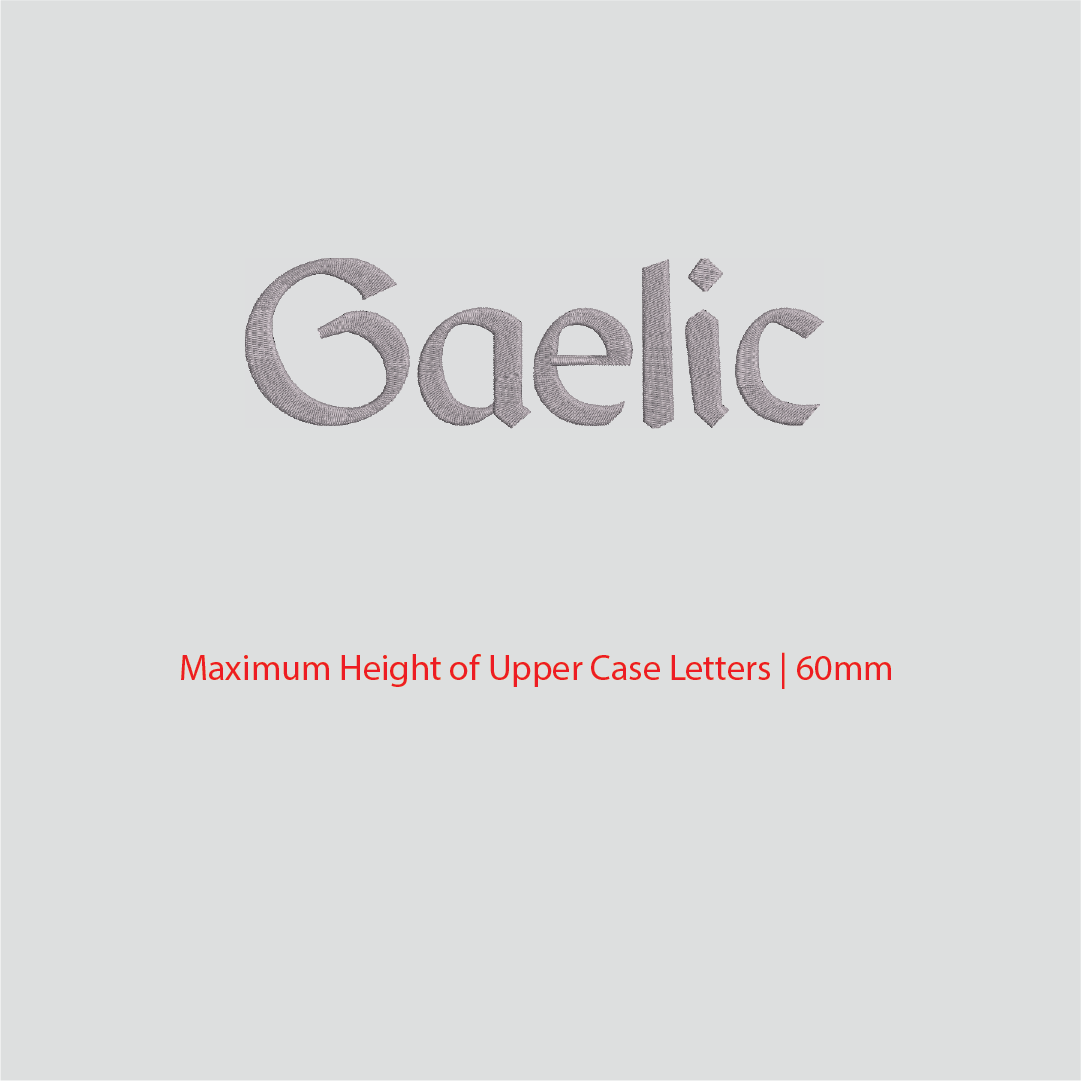 House of Uniforms Embroidery | Personal Names | Large House of Uniforms Gaelic