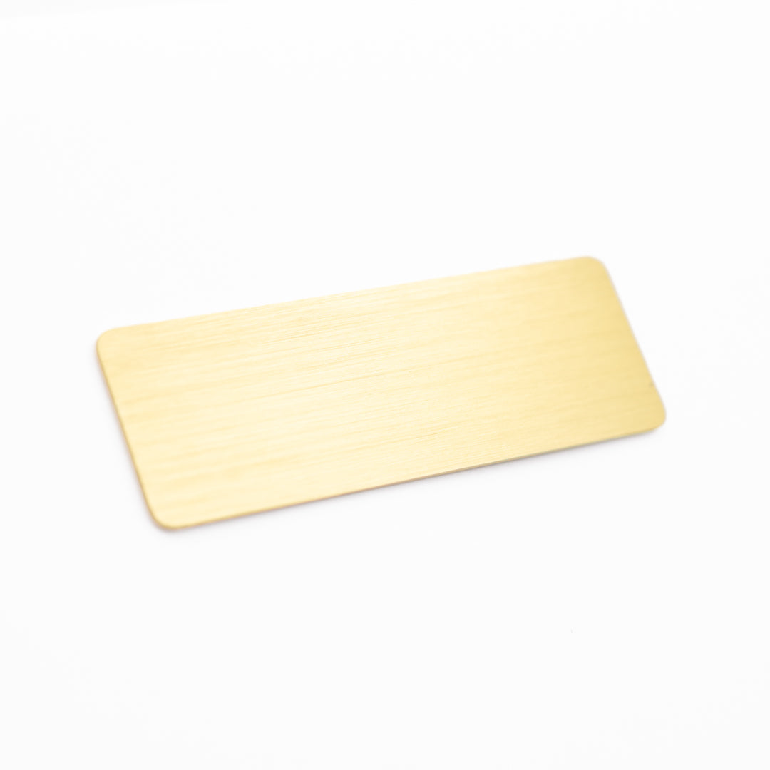 House of Uniforms The Aluminium Name Badge | Pin or Magnet Fitting House of Uniforms Gold