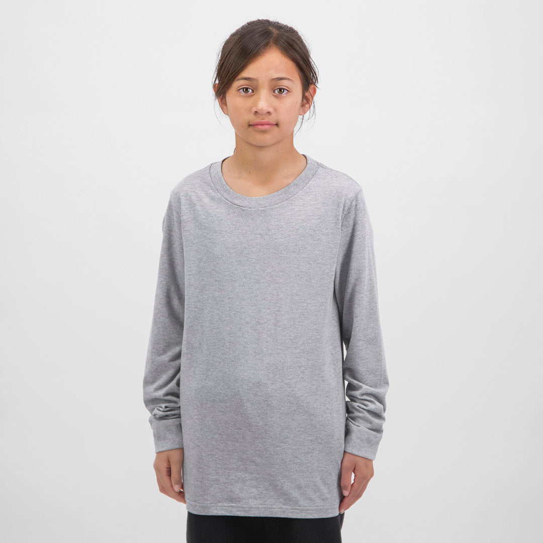House of Uniforms The Basis Tee | Long Sleeve | Kids Goodmates Grey Marle