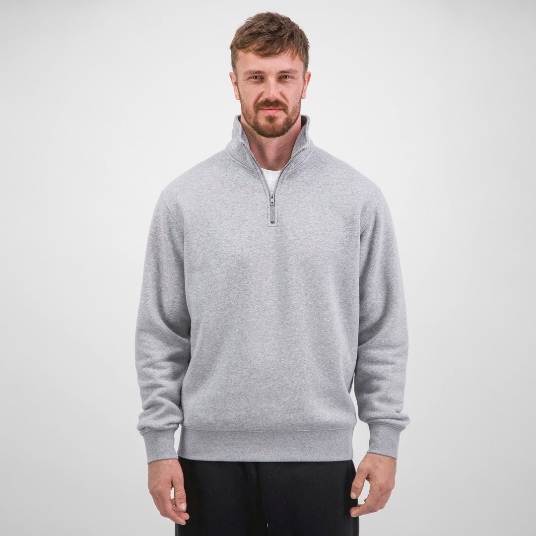 House of Uniforms The Everyday 1/4 Zip Jumper | Mens Goodmates Grey Marle
