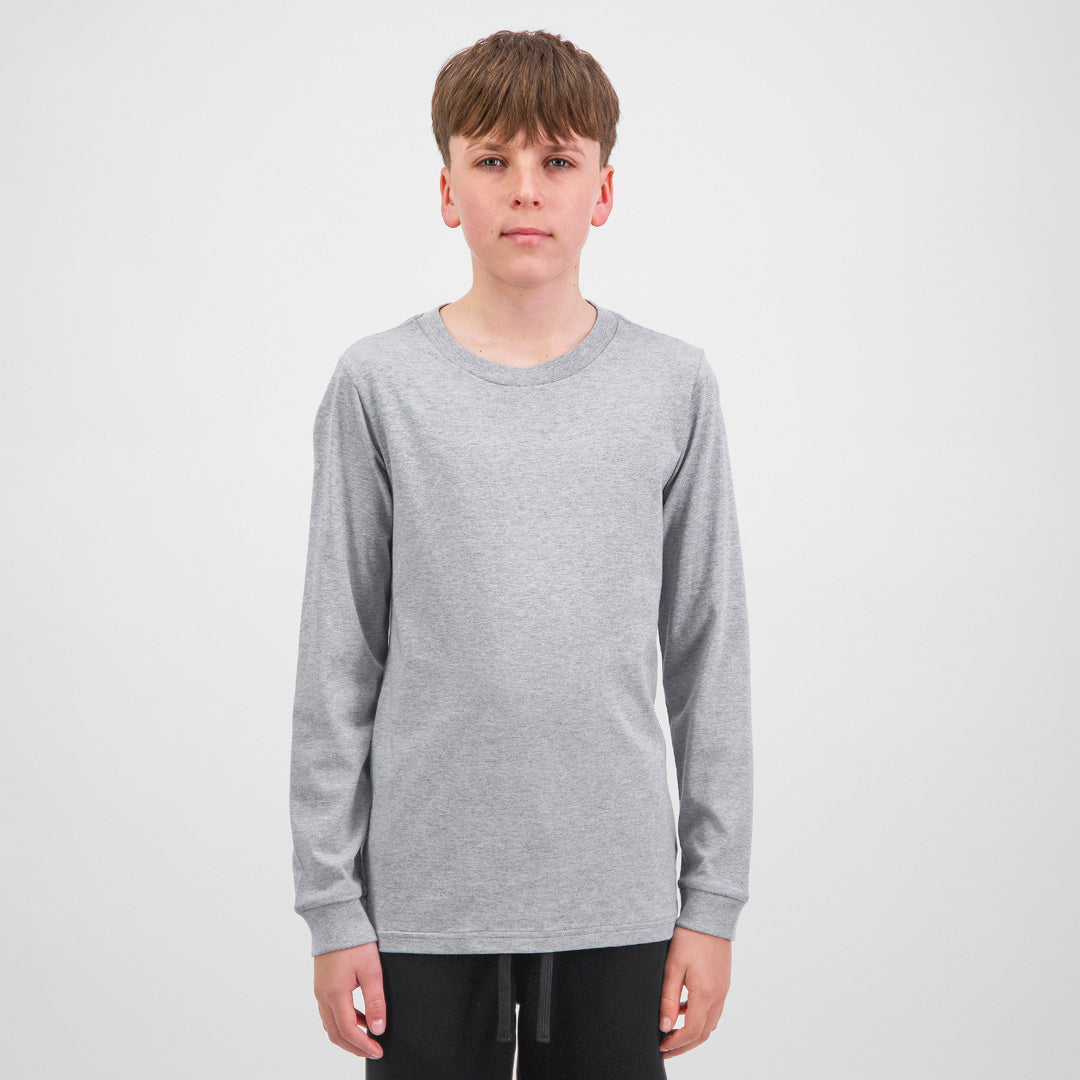House of Uniforms The Basis Tee | Long Sleeve | Youth Goodmates Grey Marle