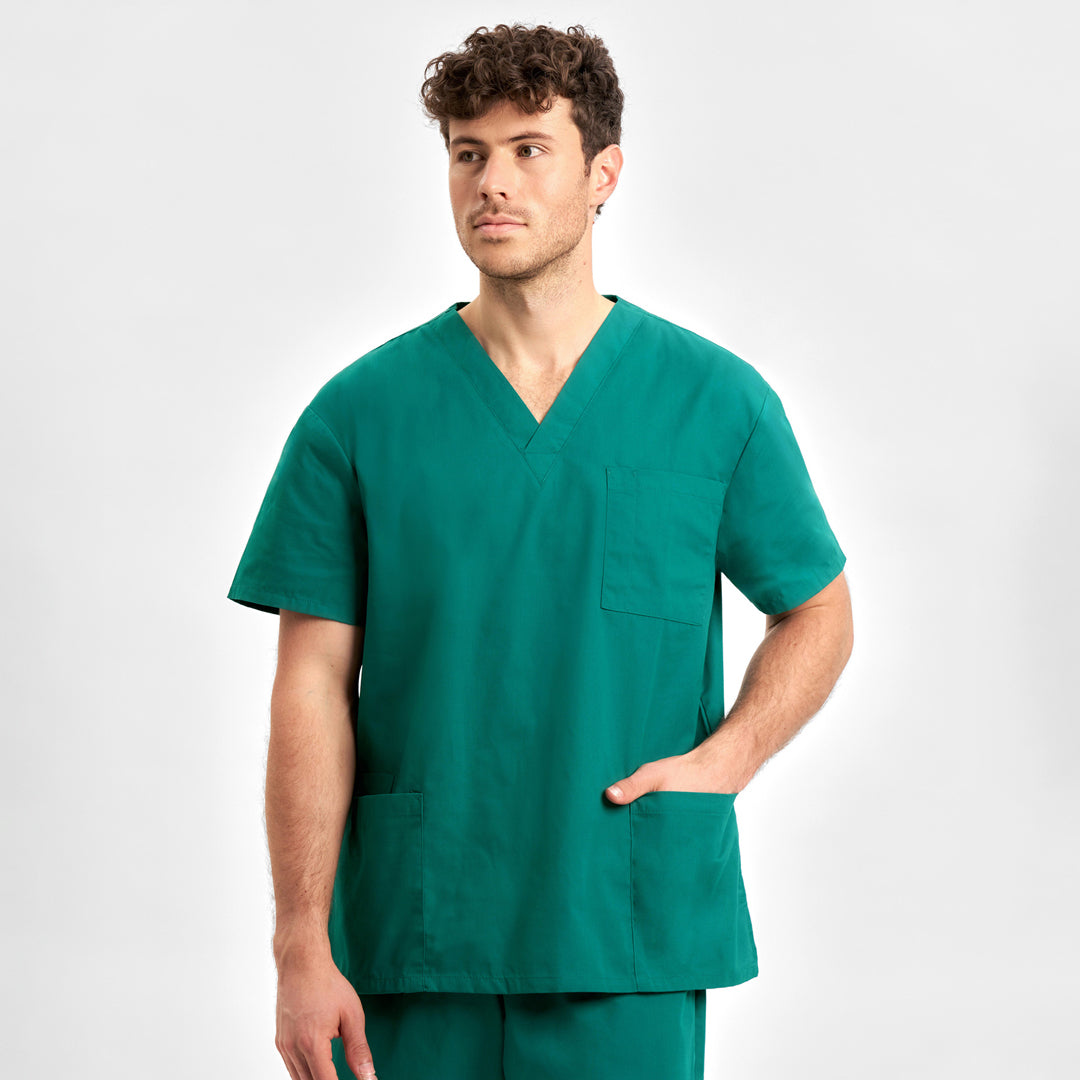 Biz Collection The Classic Scrub Top | Adults Hunter Green Scrubs