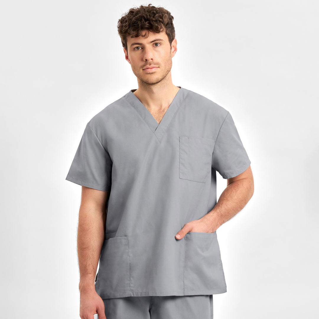Biz Collection The Classic Scrub Top | Adults Pewter Scrubs