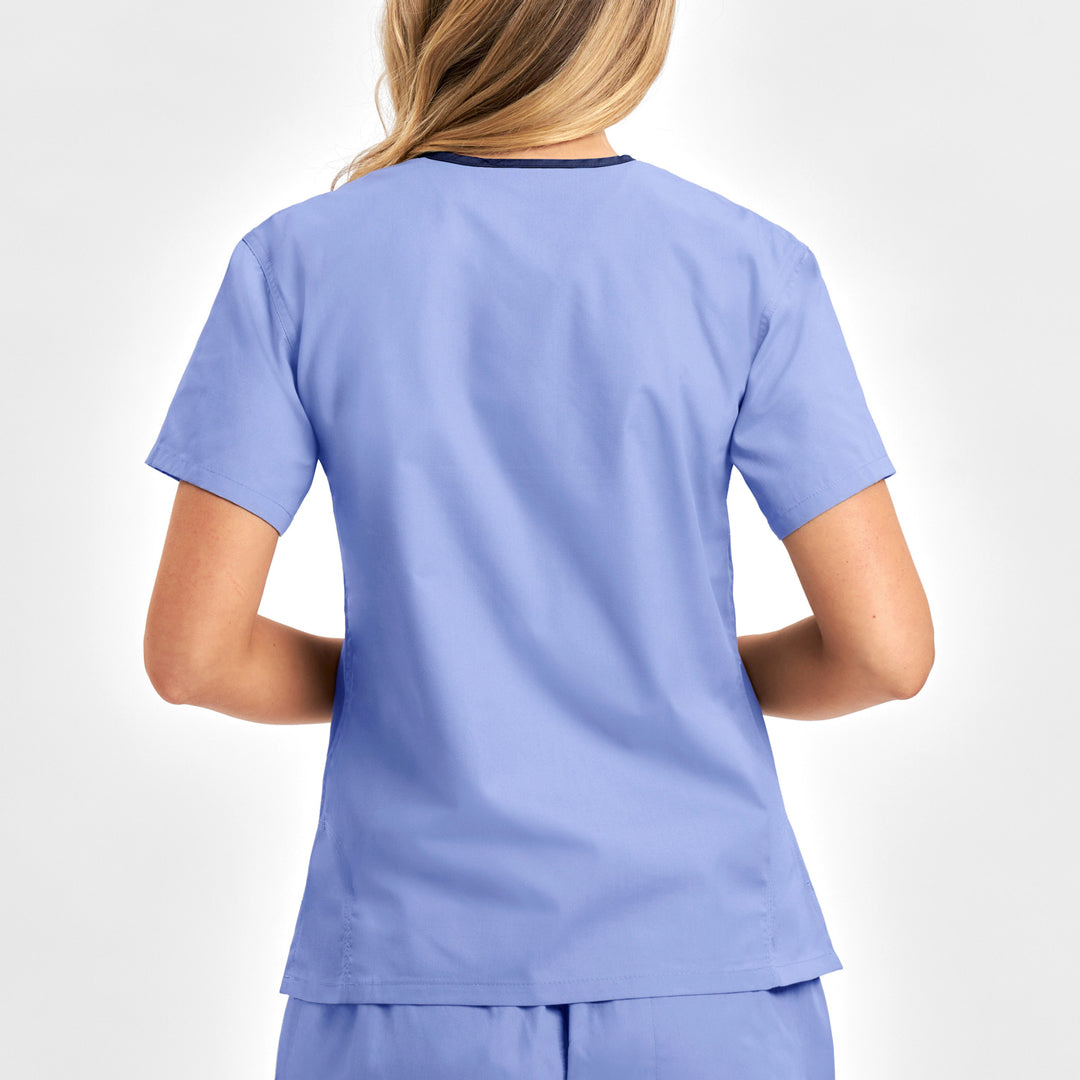 Biz Collection The Contrast Scrub Top | Ladies Scrubs