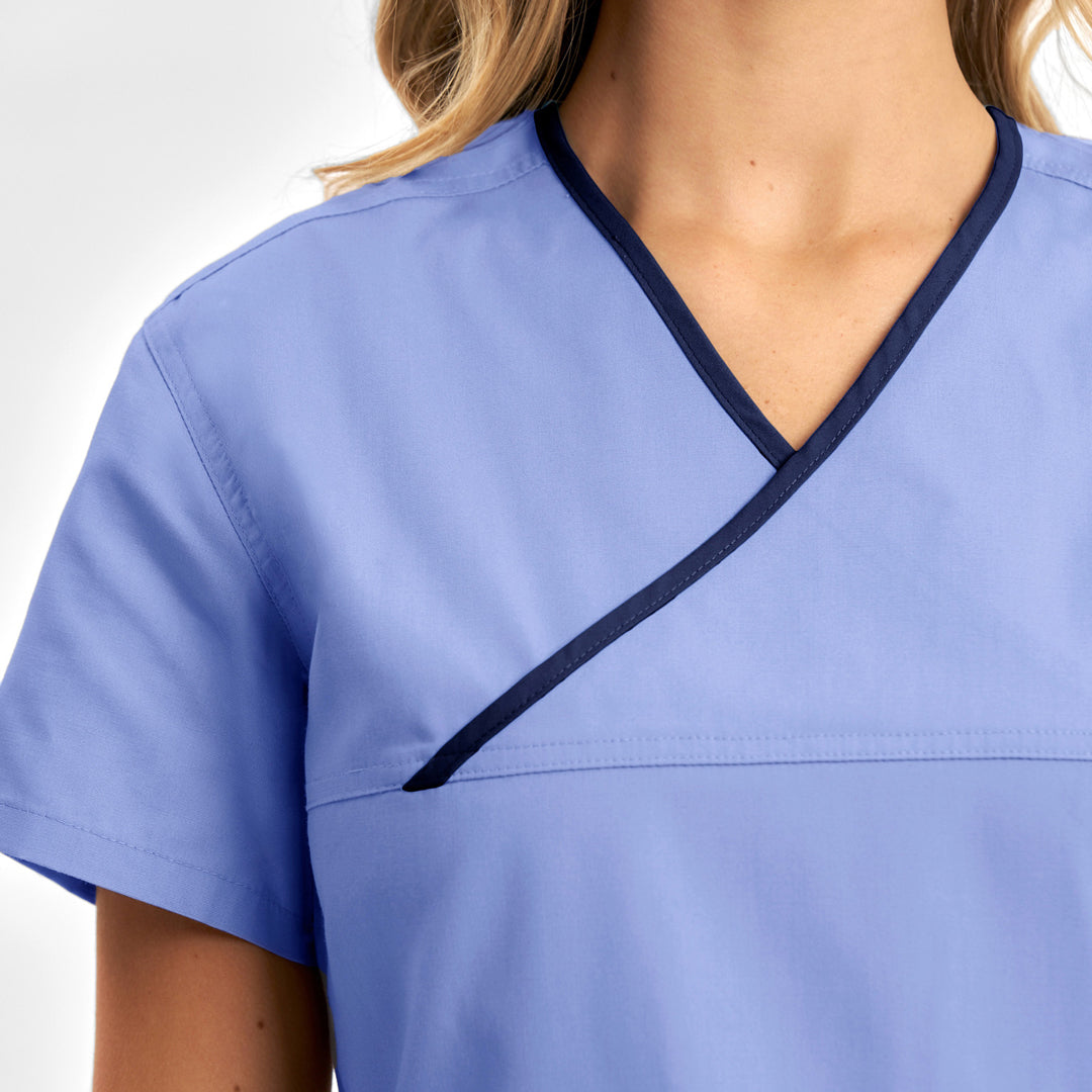 Biz Collection The Contrast Scrub Top | Ladies Scrubs