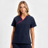 Biz Collection The Contrast Scrub Top | Ladies Navy/Fuchsia Scrubs