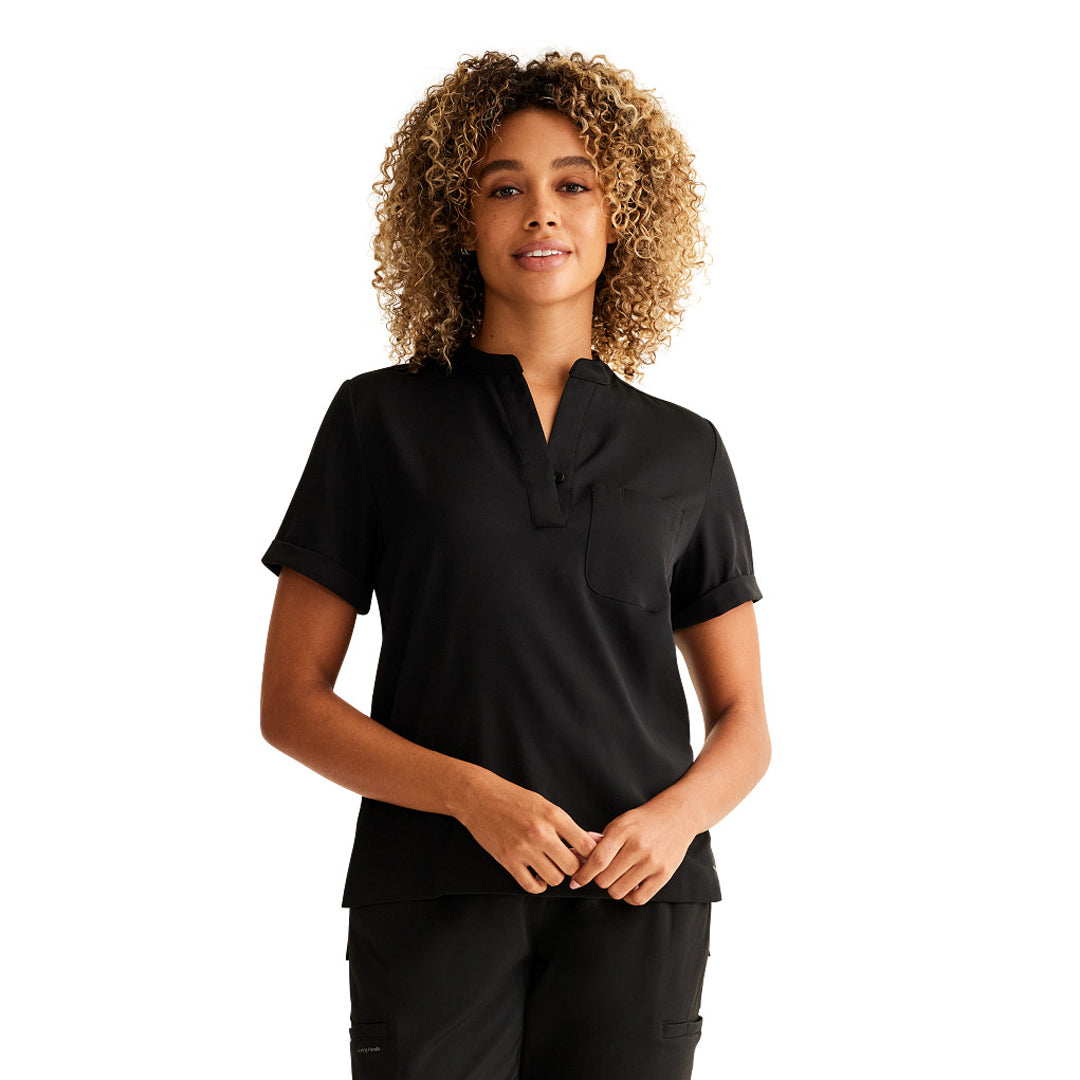 House of Uniforms The Macy Top | Ladies Healing Hands Black