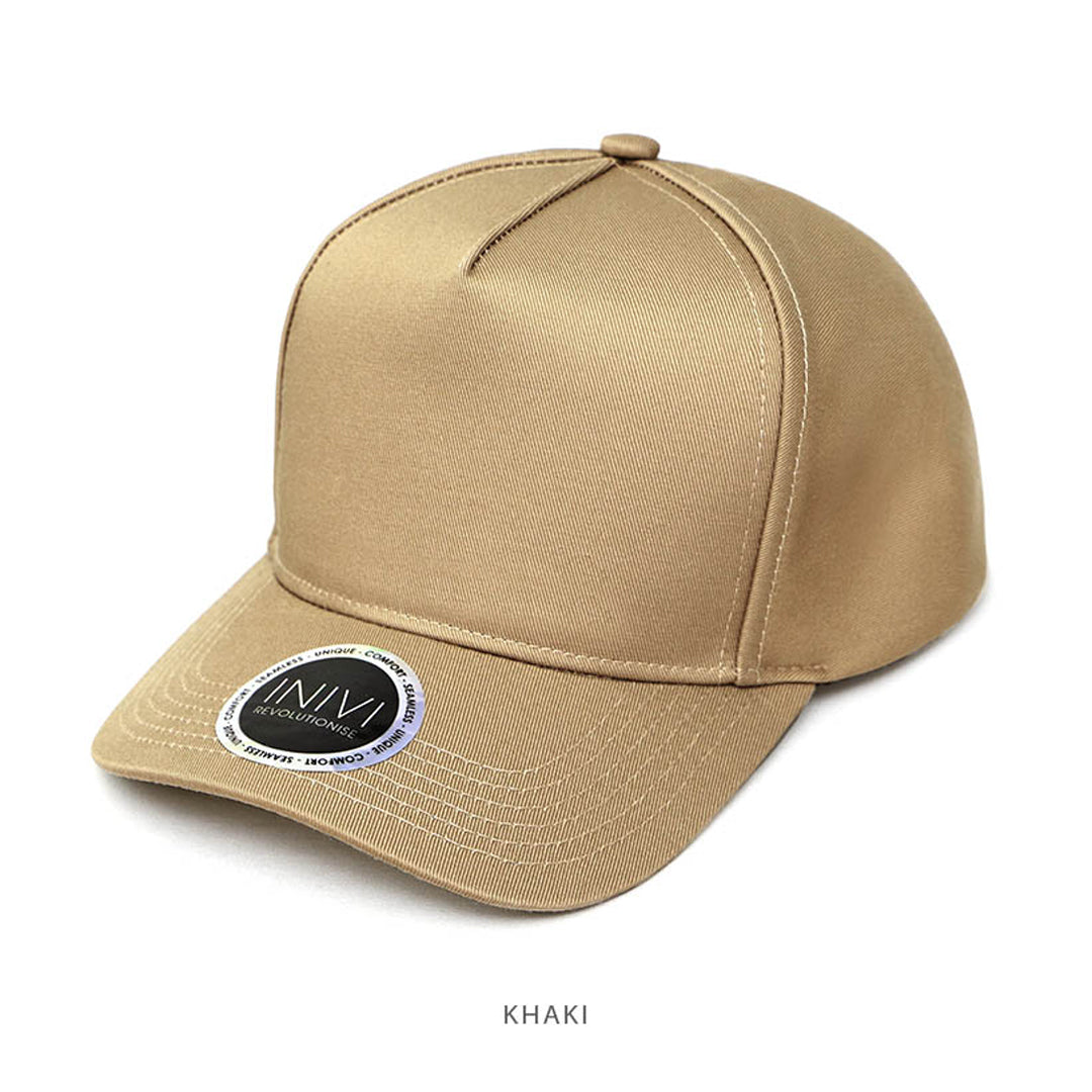 House of Uniforms The Polyester Cotton Snap Back Cap | Adults Inivi Light Khaki