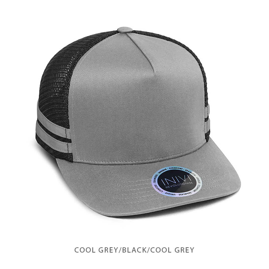 House of Uniforms The A Frame Trucker Cap | Adults Inivi Grey/Black