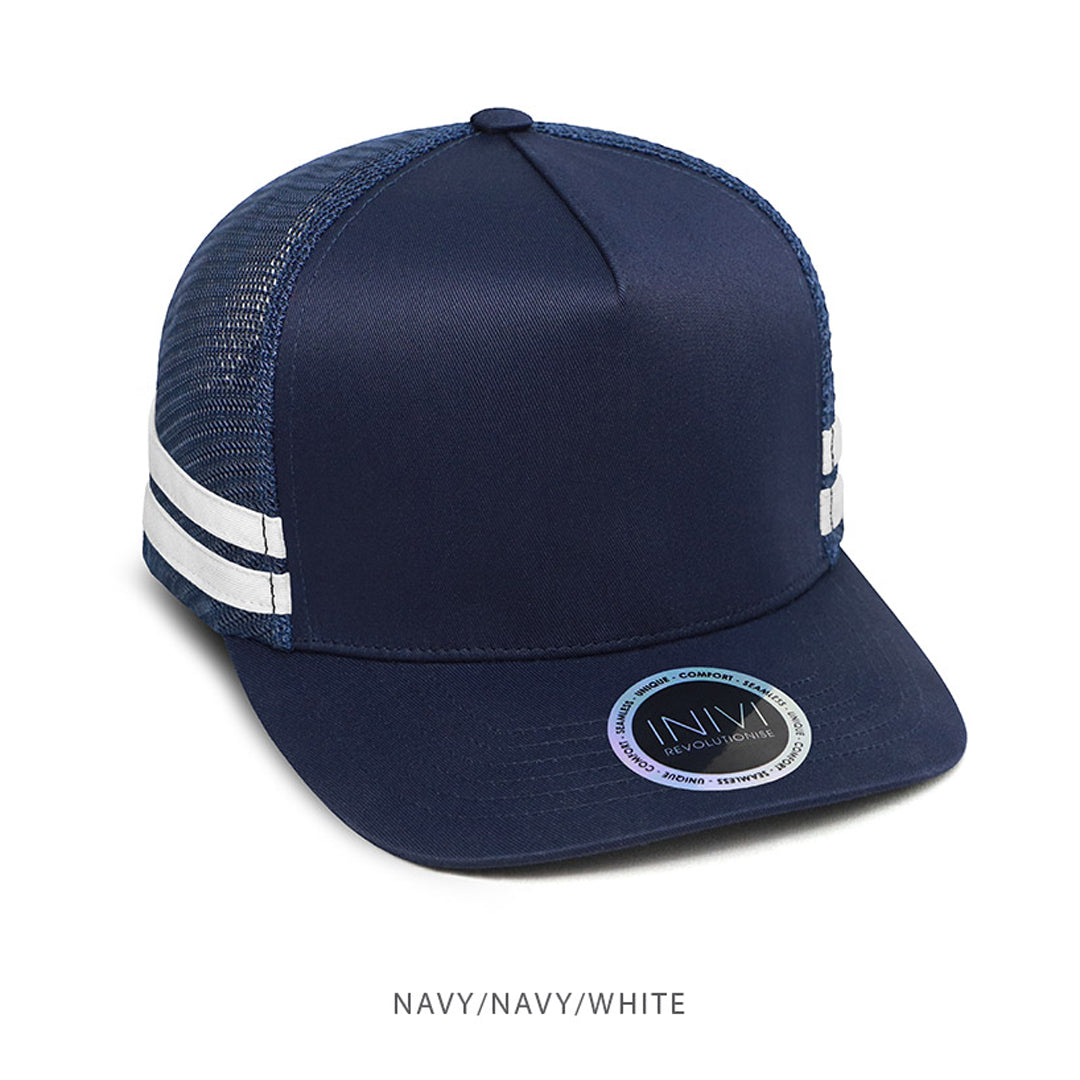 House of Uniforms The A Frame Trucker Cap | Adults Inivi Navy/White