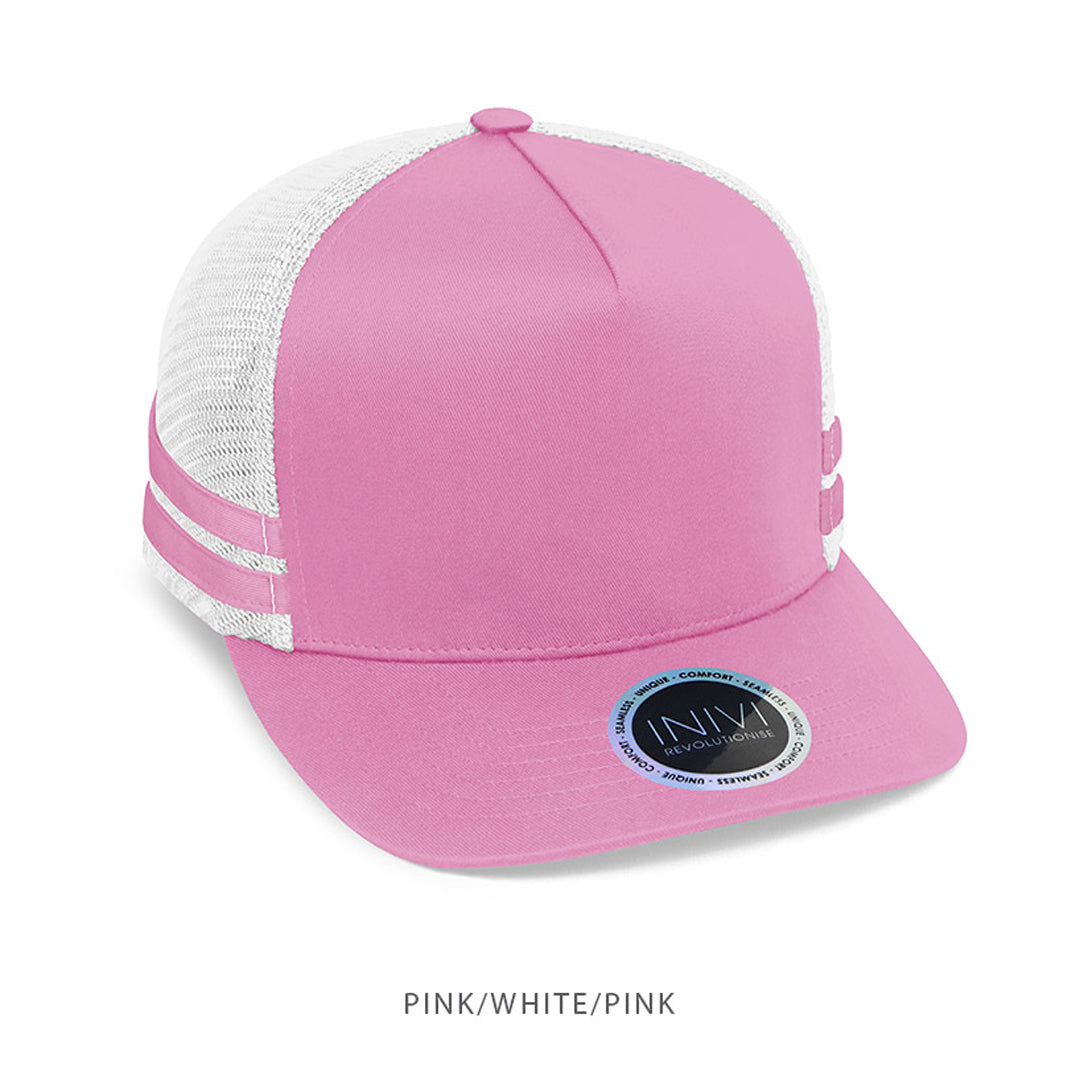 House of Uniforms The A Frame Trucker Cap | Adults Inivi Pink/White