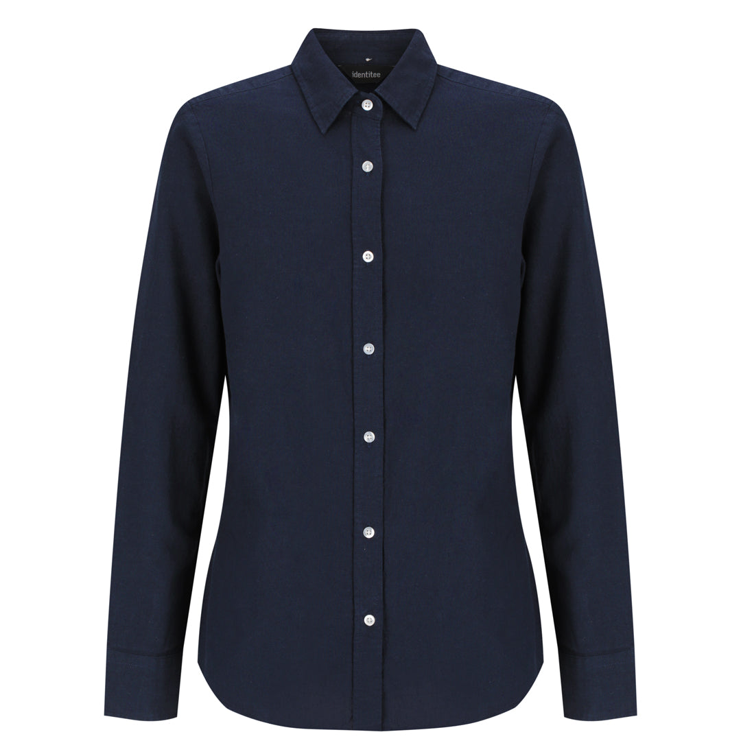 House of Uniforms The Floyd Shirt | Ladies | Long Sleeve Identitee Navy