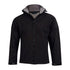 House of Uniforms The Aspen Softshell Hooded Jacket | Mens Winning Spirit Black/Charcoal