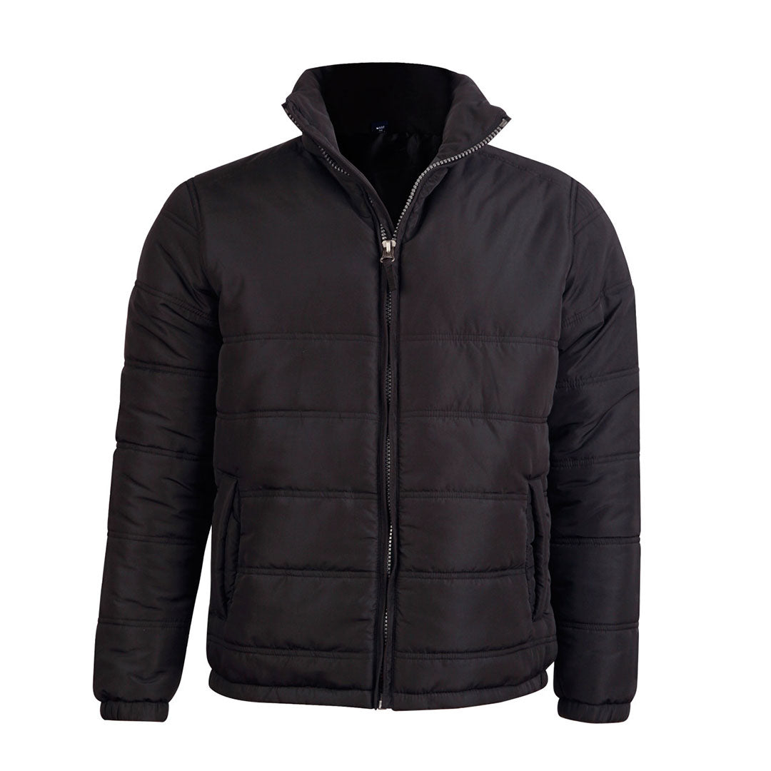 House of Uniforms The Everest Heavy Quilted Jacket | Adults Winning Spirit Black