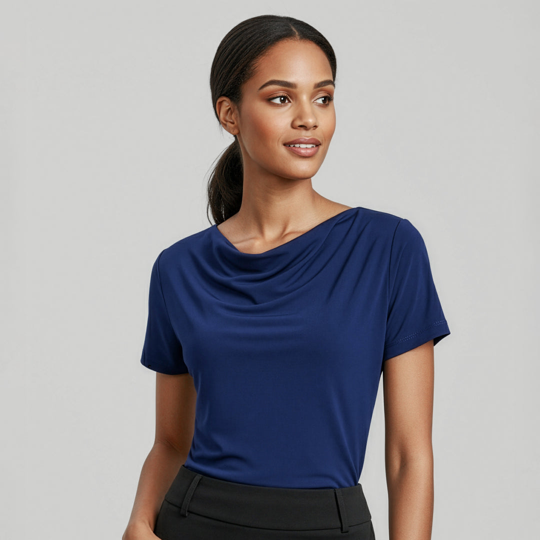 The Ava Drape Knit Top | Ladies