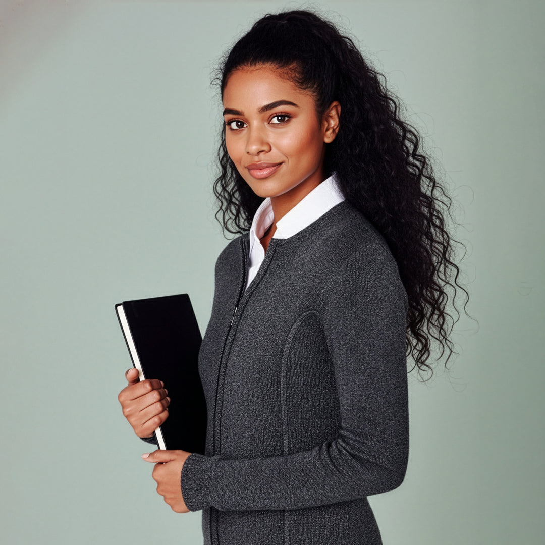 Biz Collection The 2 Way Zip Knit | Ladies | Cardigan Outerwear