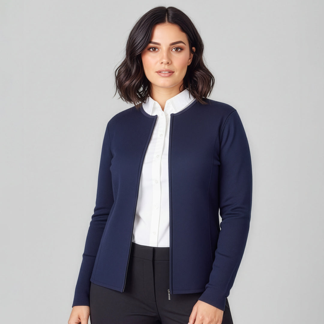 Biz Collection The 2 Way Zip Knit | Ladies | Cardigan Outerwear