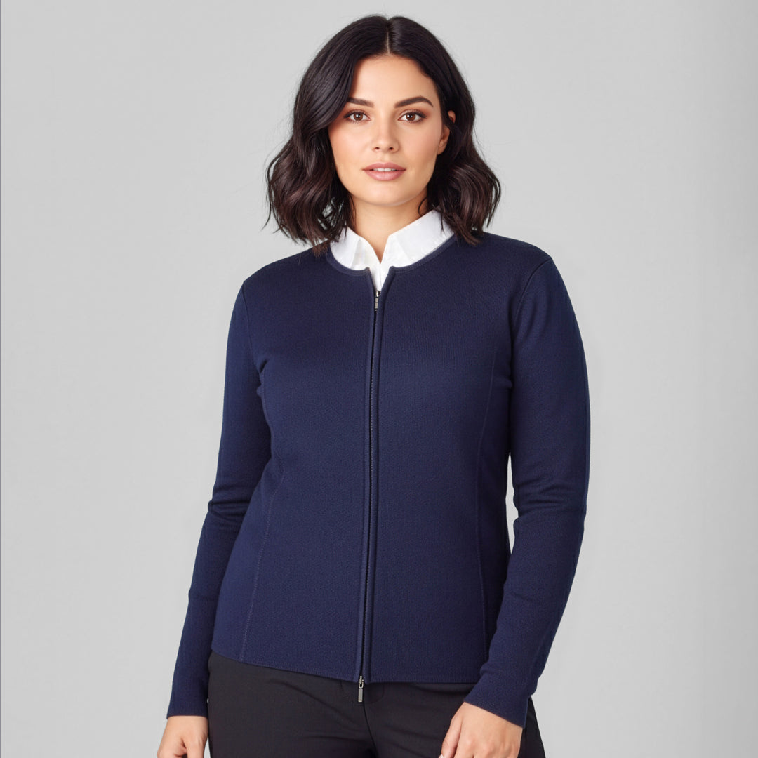 Biz Collection The 2 Way Zip Knit | Ladies | Cardigan Outerwear