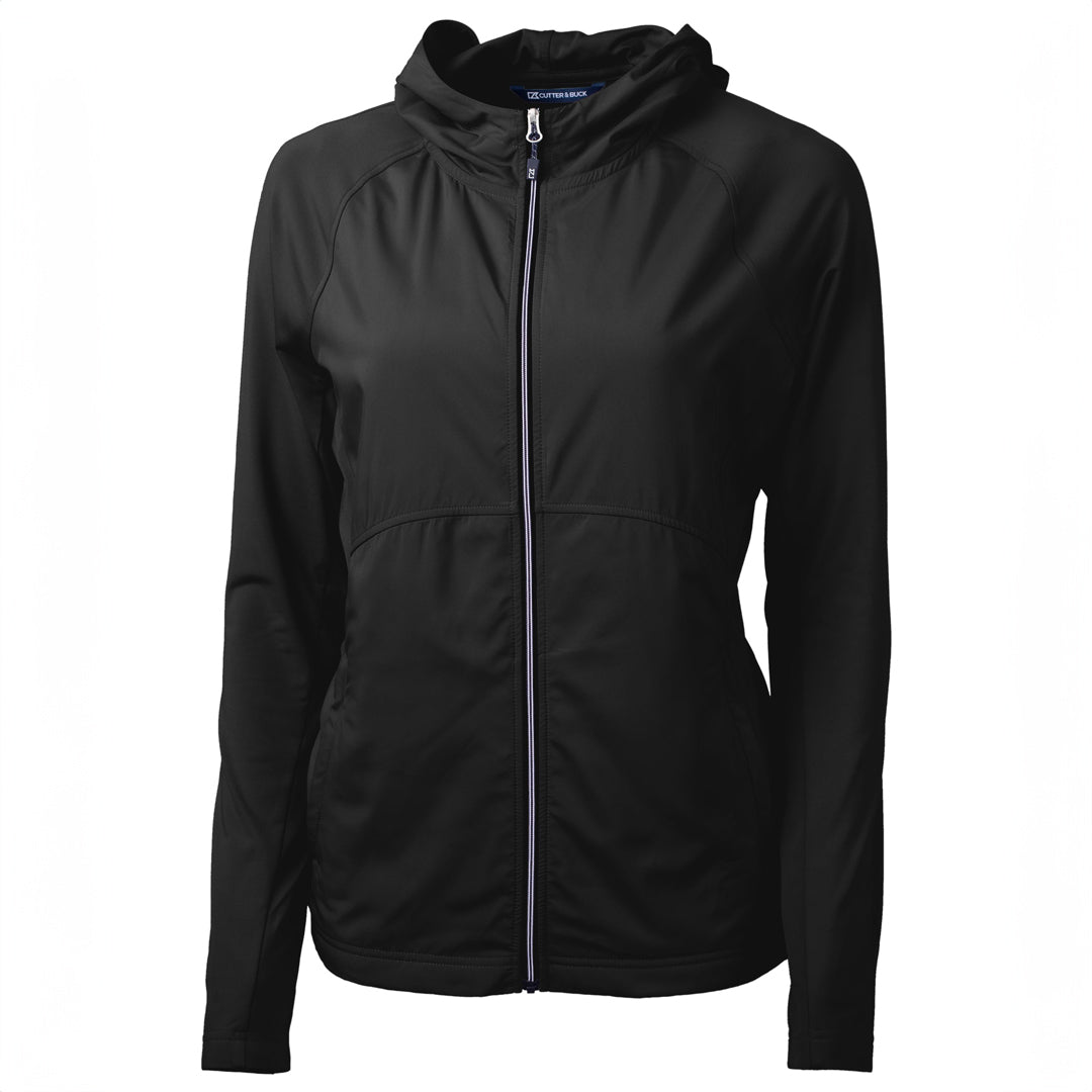 House of Uniforms The Adapt Full Zip Top | Ladies Cutter and Buck Black