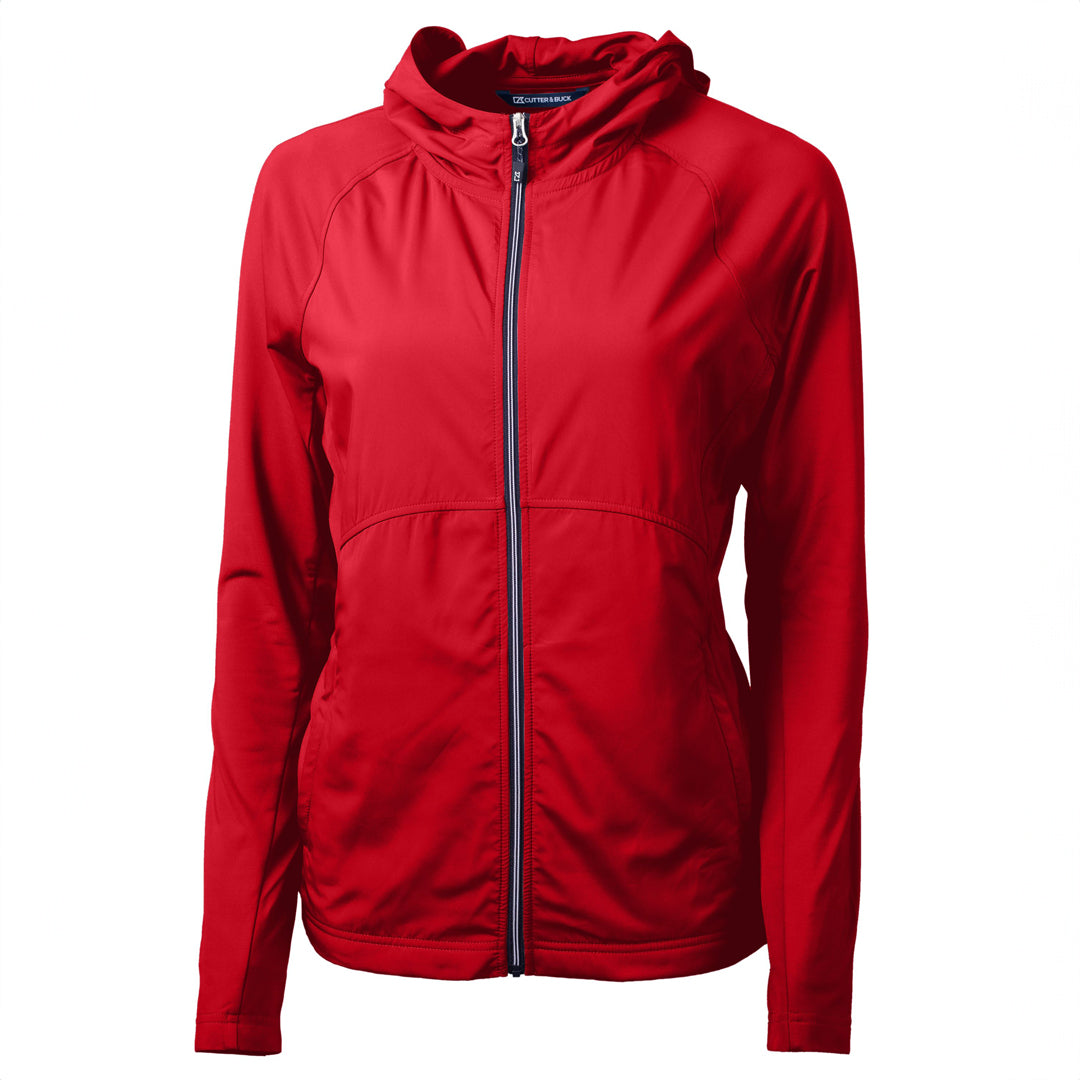 House of Uniforms The Adapt Full Zip Top | Ladies Cutter and Buck Red