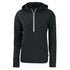 House of Uniforms The Daybreak Half Zip Hoodie | Ladies Cutter and Buck Black