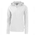 House of Uniforms The Daybreak Half Zip Hoodie | Ladies Cutter and Buck White