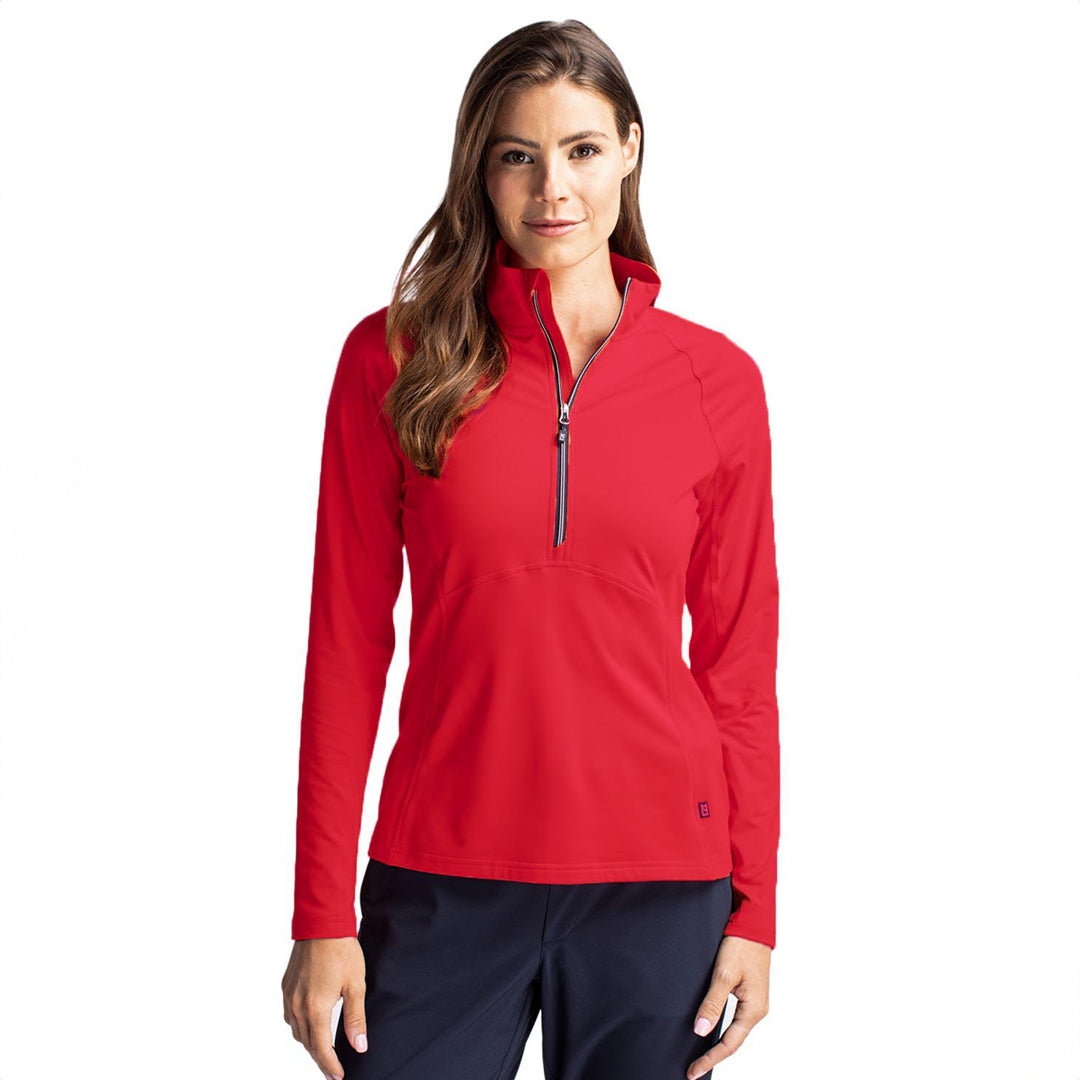 House of Uniforms The Adapt Half Zip Top | Ladies Cutter and Buck 