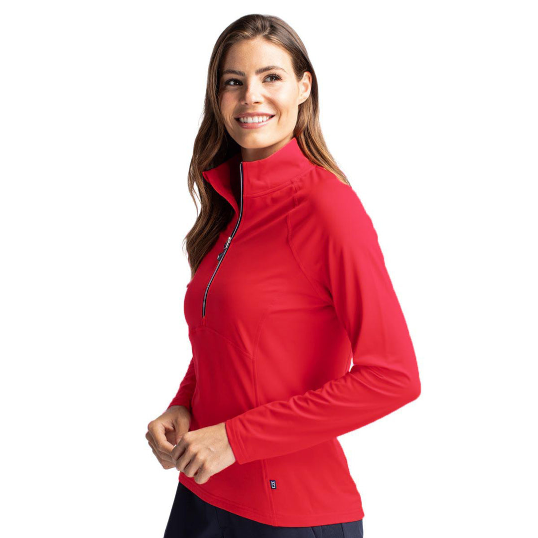 House of Uniforms The Adapt Half Zip Top | Ladies Cutter and Buck 