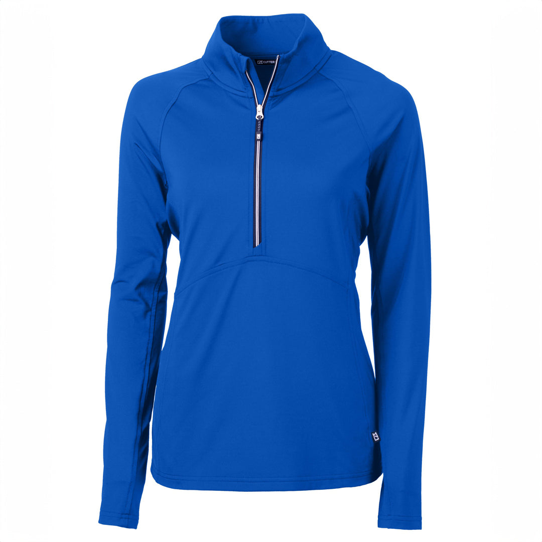 House of Uniforms The Adapt Half Zip Top | Ladies Cutter and Buck Tour Blue