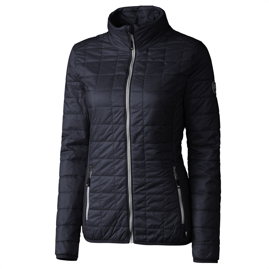 House of Uniforms The Rainier Jacket | Ladies Cutter and Buck Navy/Silver