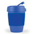 House of Uniforms The Kick Coffee Cup with Silicone Sleeve | 320ml Logo Line Dark Blue