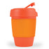 House of Uniforms The Kick Coffee Cup with Silicone Sleeve | 320ml Logo Line Orange