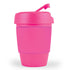 House of Uniforms The Kick Coffee Cup with Silicone Sleeve | 320ml Logo Line Pink