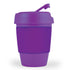 House of Uniforms The Kick Coffee Cup with Silicone Sleeve | 320ml Logo Line Purple