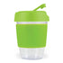 House of Uniforms The Kick Clear Coffee Cup with Silicone Sleeve | 320ml Logo Line Green
