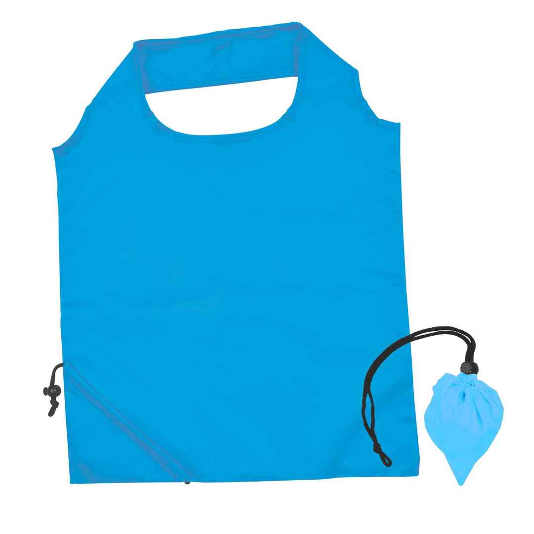 House of Uniforms The Sprint Folding Shopping Bag Logo Line Light Blue