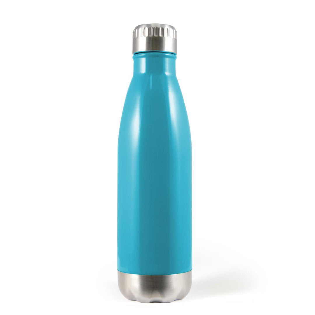 House of Uniforms The Stainless Steel Soda Drink Bottle | 700ml Logo Line Teal