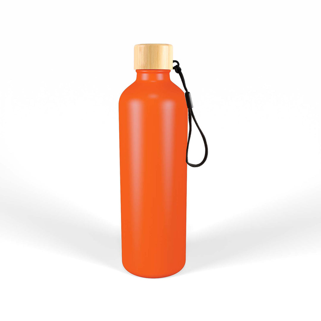 House of Uniforms The Gelato Drink Bottle with Bamboo Lid | 750ml Logo Line Orange