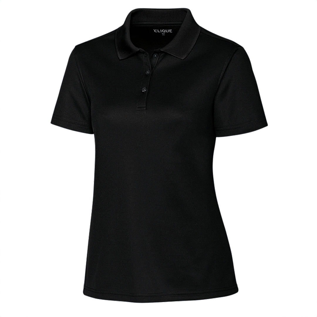 House of Uniforms The Spin Dye Polo | Ladies Cutter and Buck Black