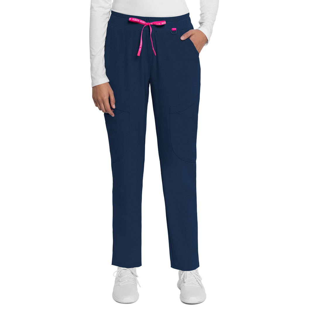 House of Uniforms The Mid Rise Drawstring Tapered Leg Scrub Pant | Ladies Med Couture Navy